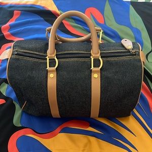 Rare Authentic Vintage Christian Dior Denim Canvas Speedy Preloved
